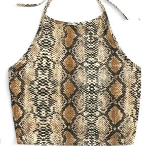 Snake skins halter top. Is original Real Y2K, 90's, vintage. From 1998-1999.